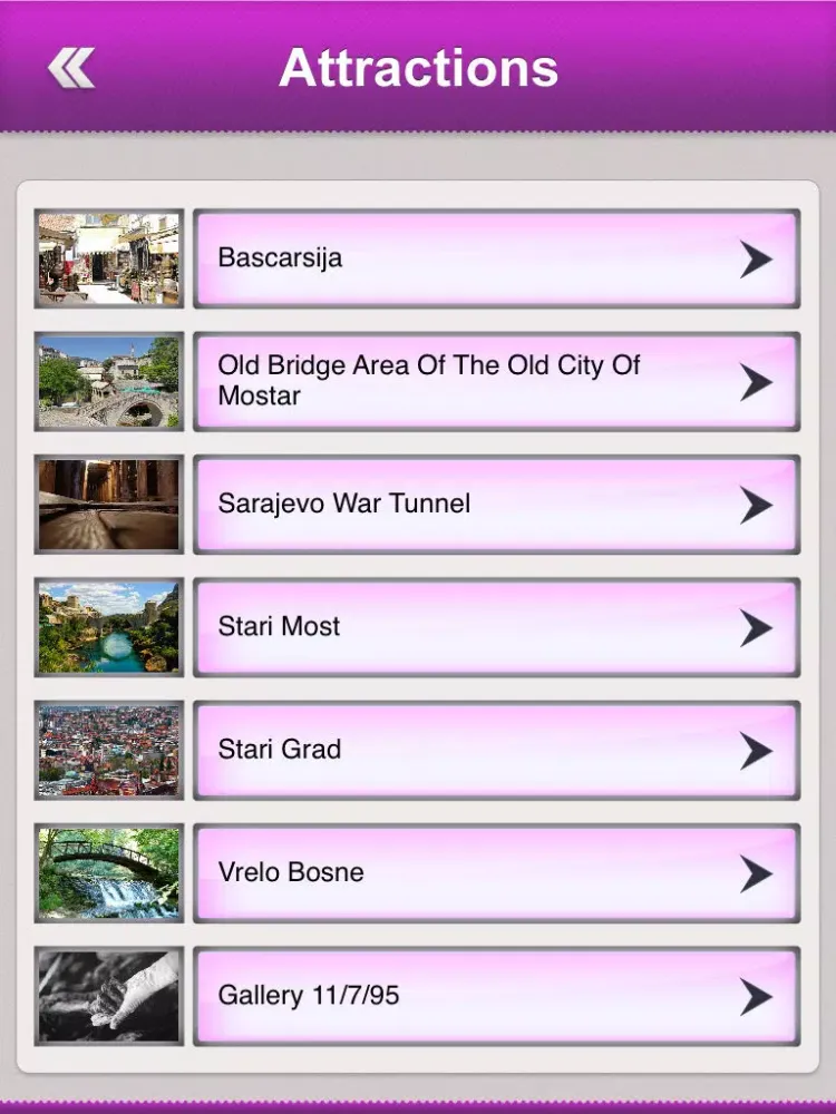Bosnia and Herzegovina Tourist Guide iPad 應用截圖