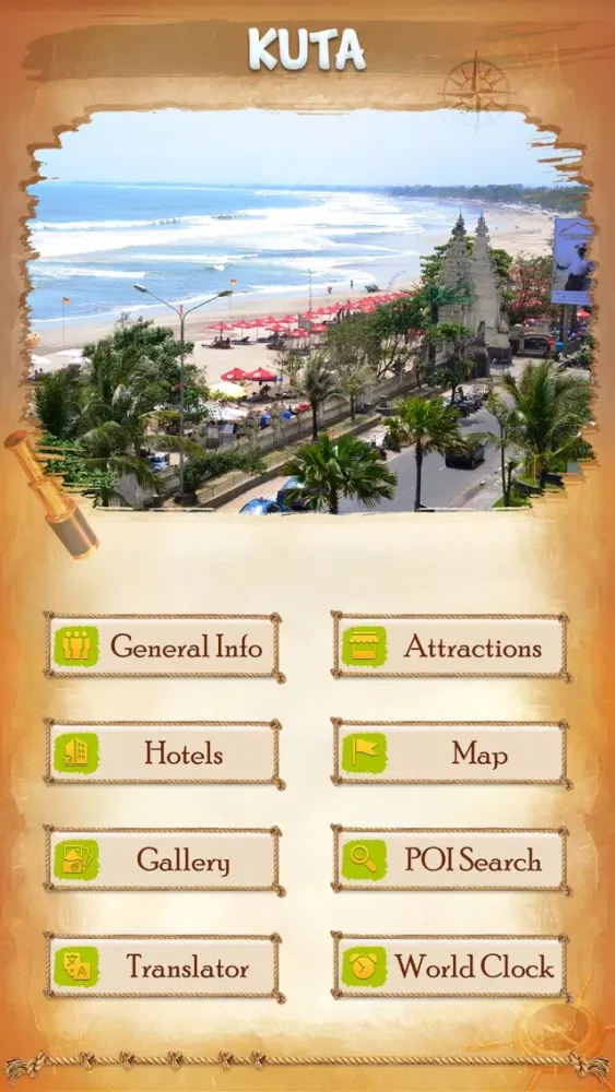 Capturas de tela do Kuta Tourism Guide