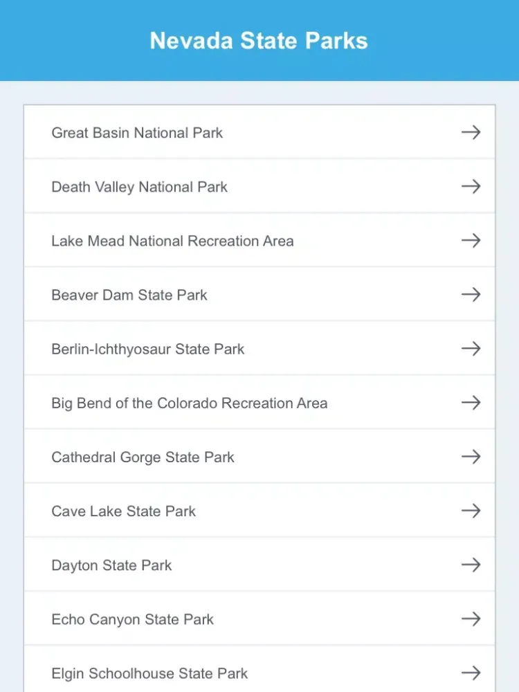Скриншоты Nevada State Parks & National Parks iPad 