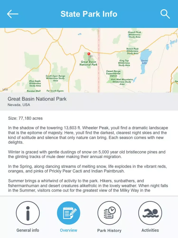 Скриншоты Nevada State Parks & National Parks iPad 