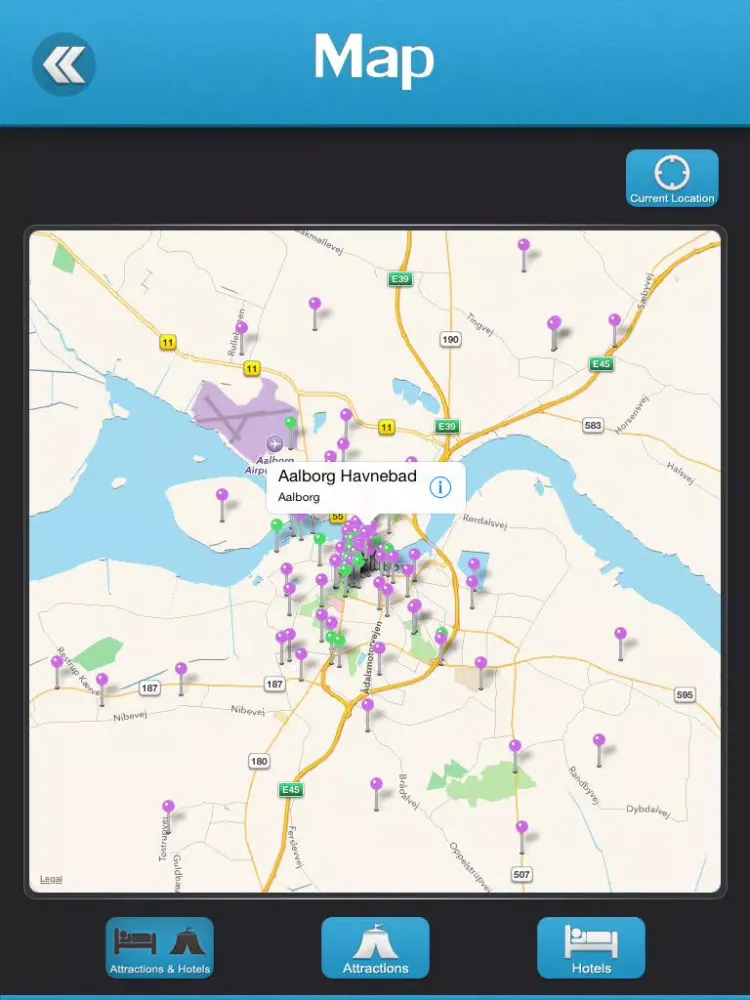 Tangkapan skrin Aalborg Travel Guide iPad 