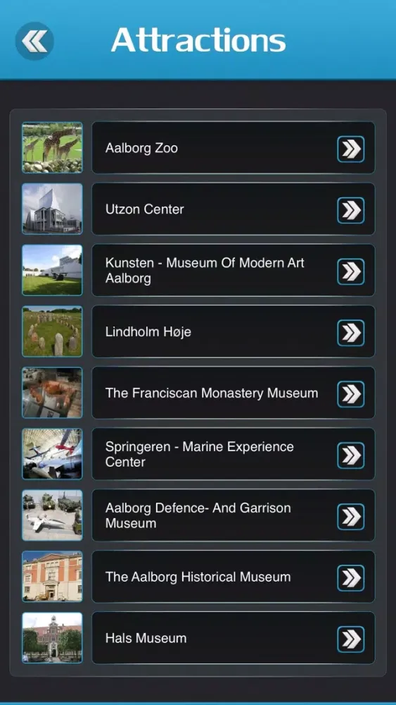 Tangkapan skrin Aalborg Travel Guide