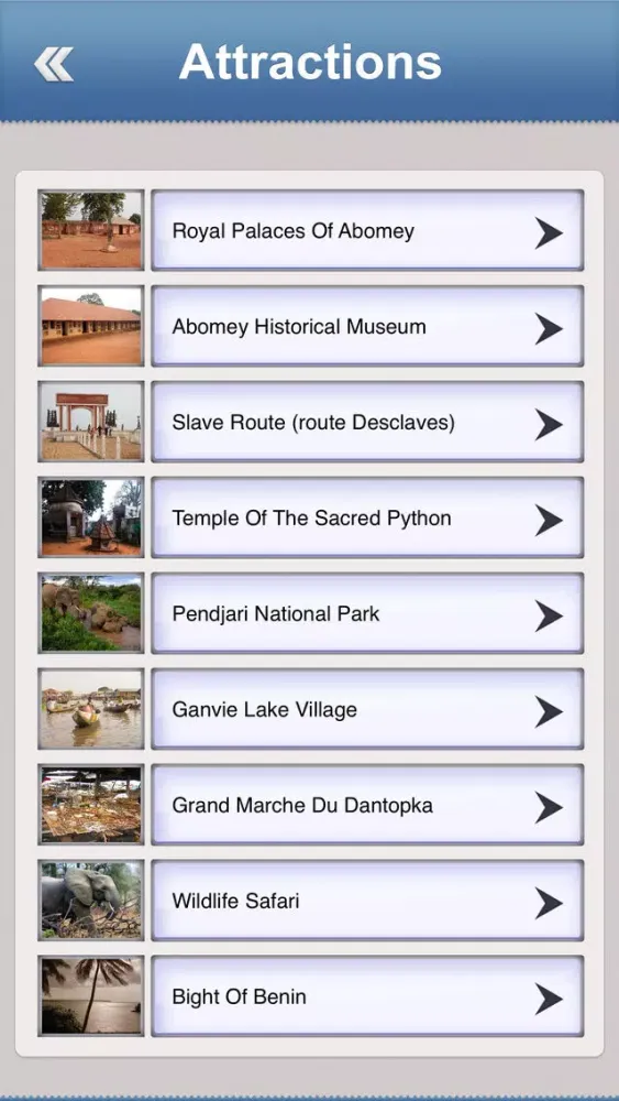 ภาพหน้าจอของ Benin Travel Guide