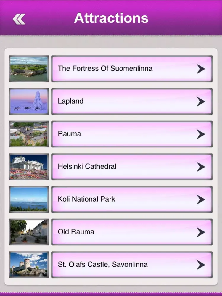 Ảnh chụp màn hình của Finland Tourist Guide iPad 