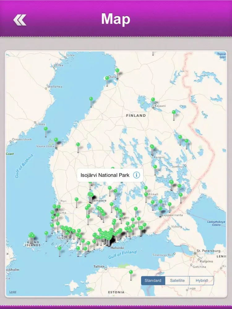 Ảnh chụp màn hình của Finland Tourist Guide iPad 