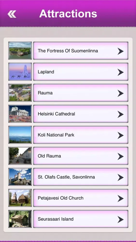 Ảnh chụp màn hình của Finland Tourist Guide