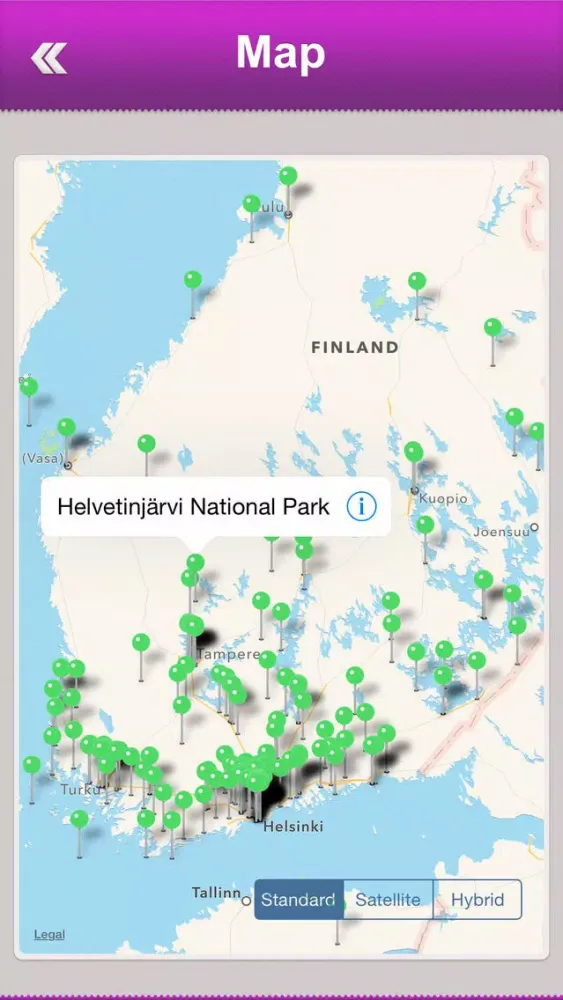 Ảnh chụp màn hình của Finland Tourist Guide