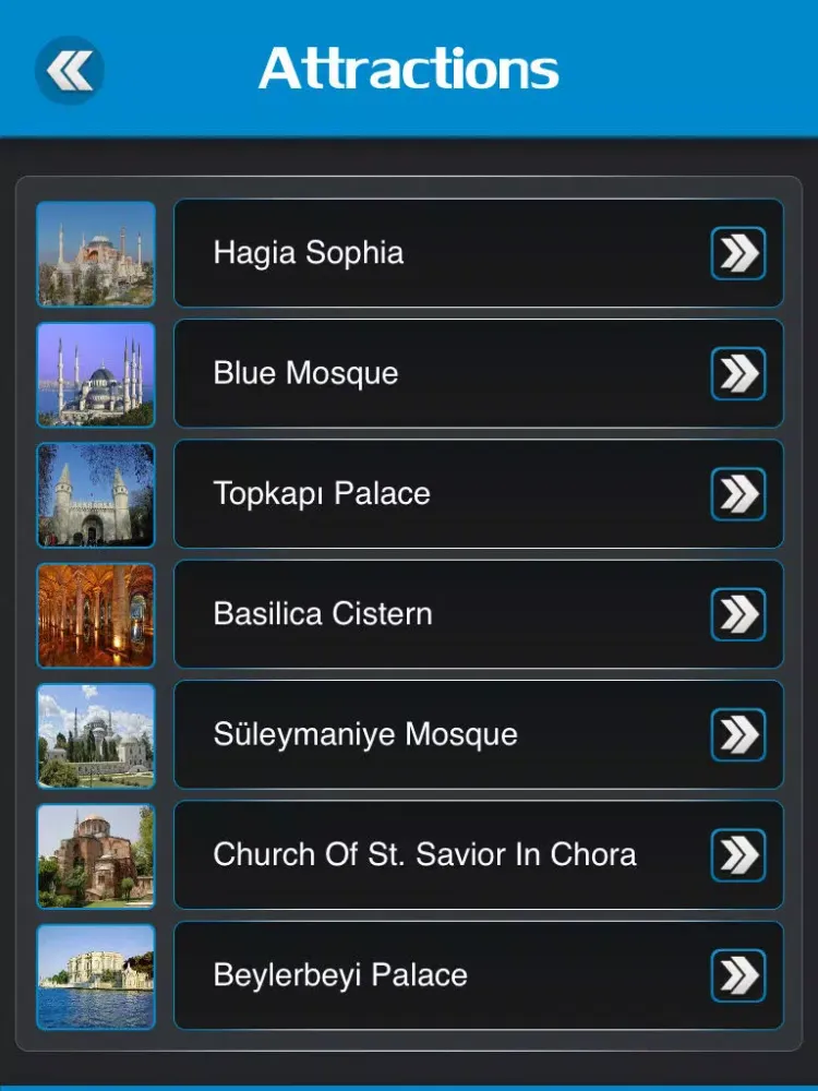 Tangkapan layar Istanbul Tour Guide iPad 