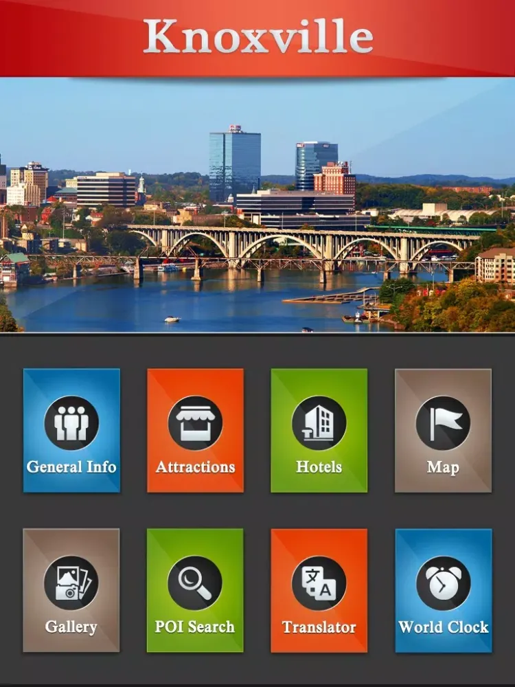 Ảnh chụp màn hình của Knoxville City Guide iPad 