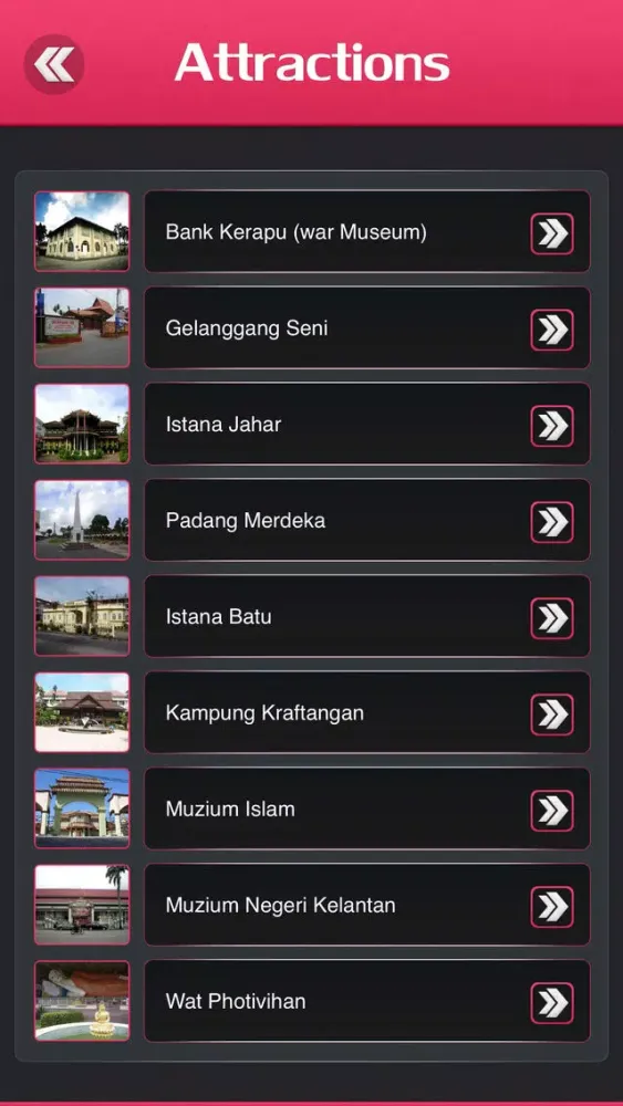 Capturas de tela do Kota Bharu Travel Guide