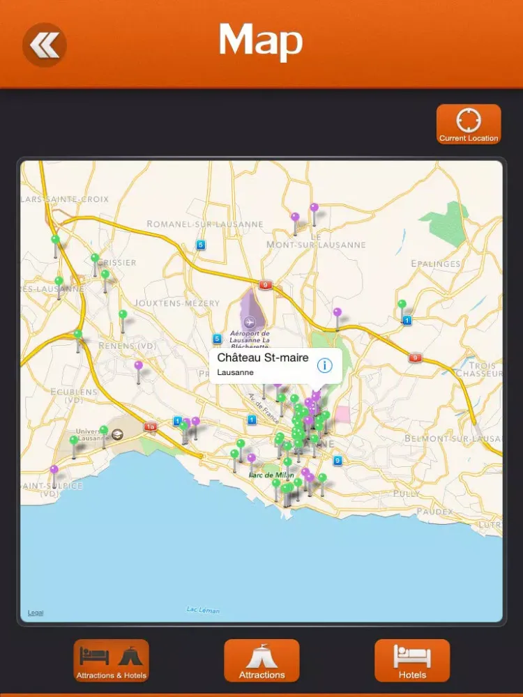Lausanne Tourist Guide iPad 应用截图