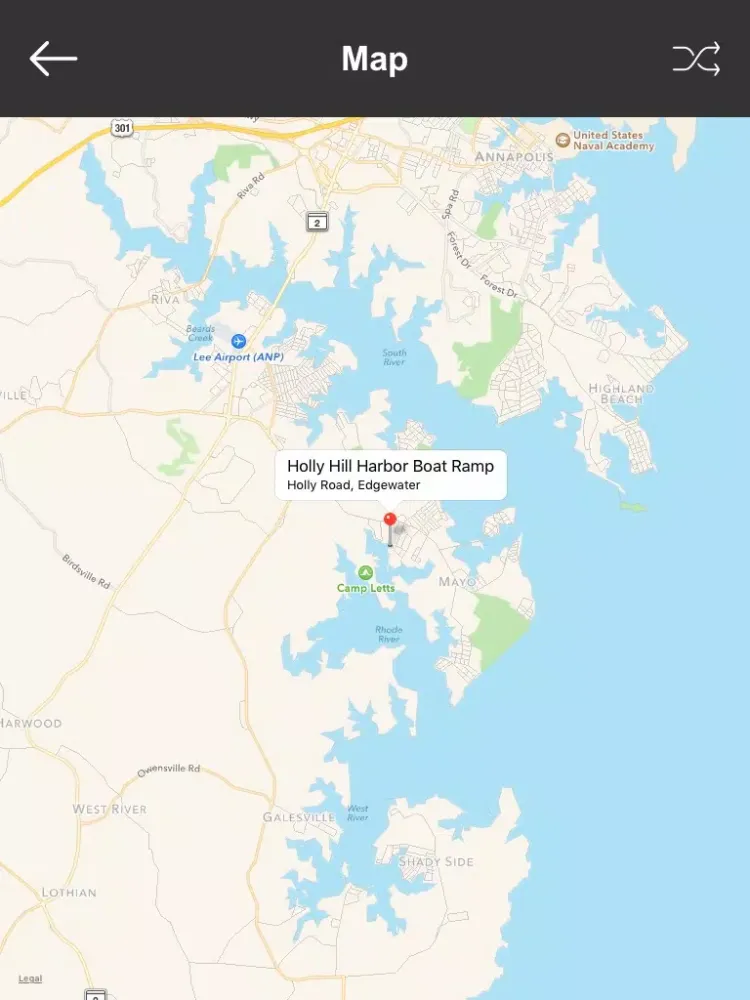 Captures d'écran de Maryland Boat Ramps & Fishing Ramps iPad 