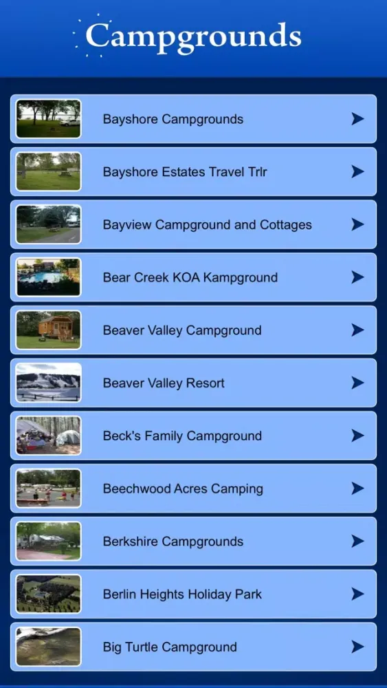 ภาพหน้าจอของ Ohio Campgrounds and RV Parks
