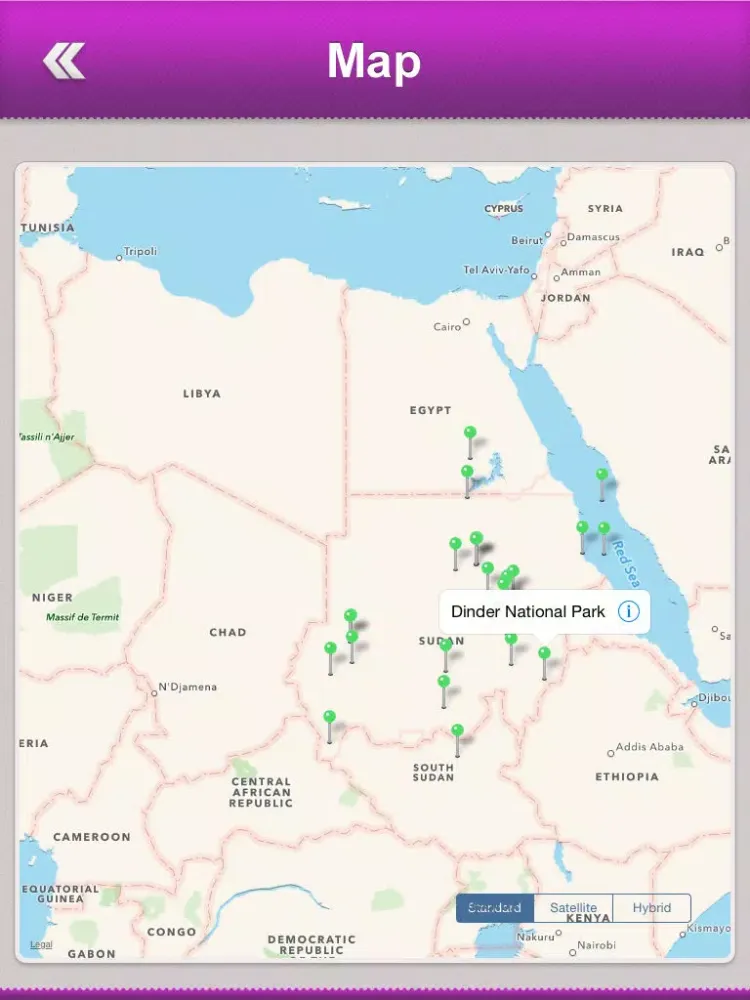 Ảnh chụp màn hình của Sudan Tourism iPad 
