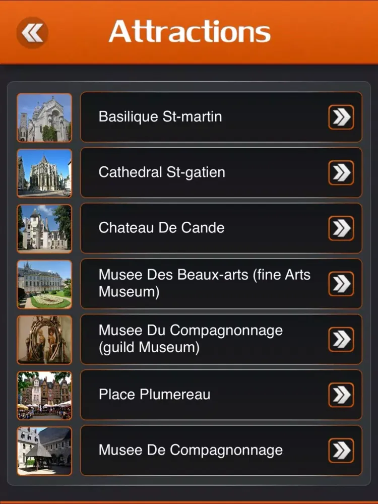 ภาพหน้าจอของ Tours CIty Guide iPad 