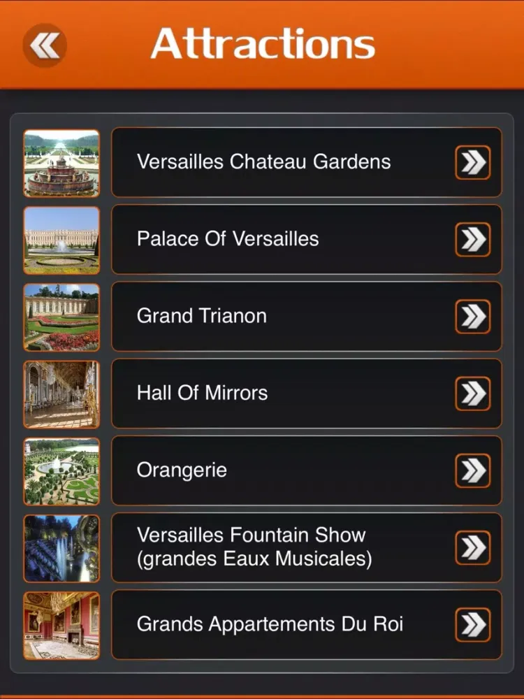 Versailles Travel Guide iPad  Screenshots