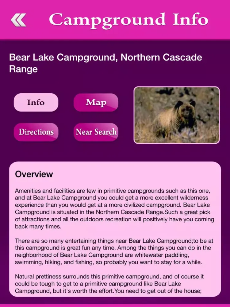 Tangkapan layar Washington Campgrounds and RV Parks iPad 