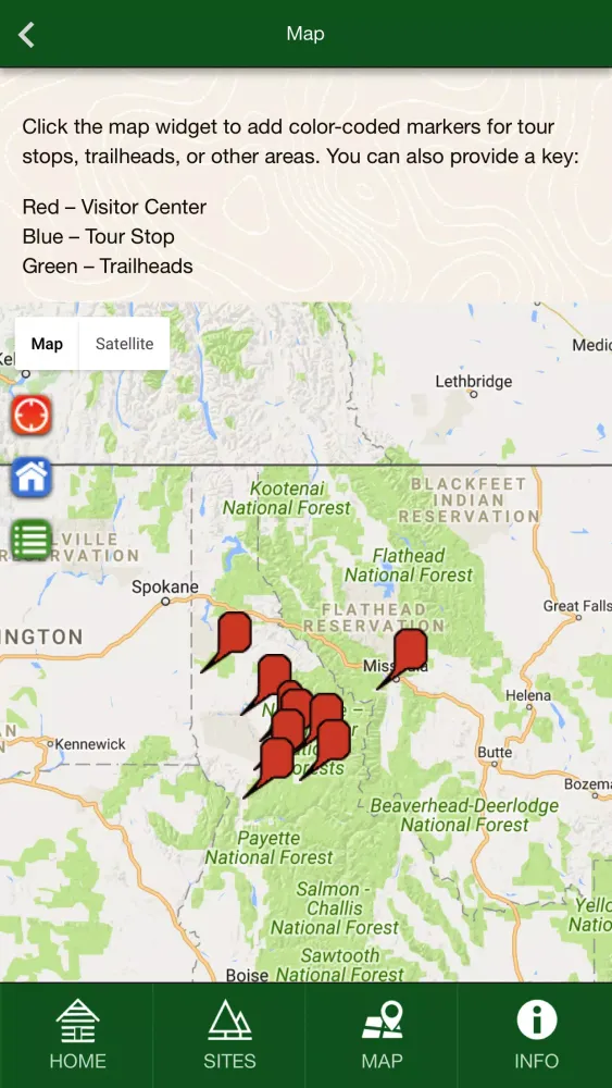 Capturas de tela do Nez Perce-Clearwater NF