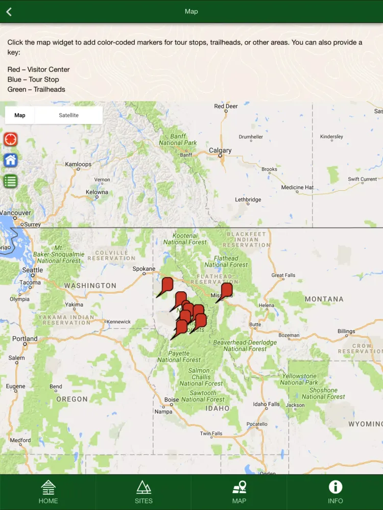 Capturas de tela do Nez Perce-Clearwater NF