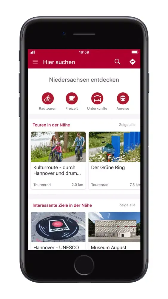 Capturas de tela do Lower Saxony Bike Navigator