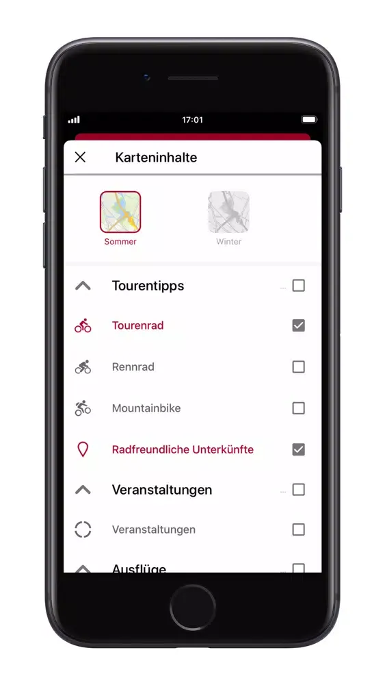 Capturas de tela do Lower Saxony Bike Navigator