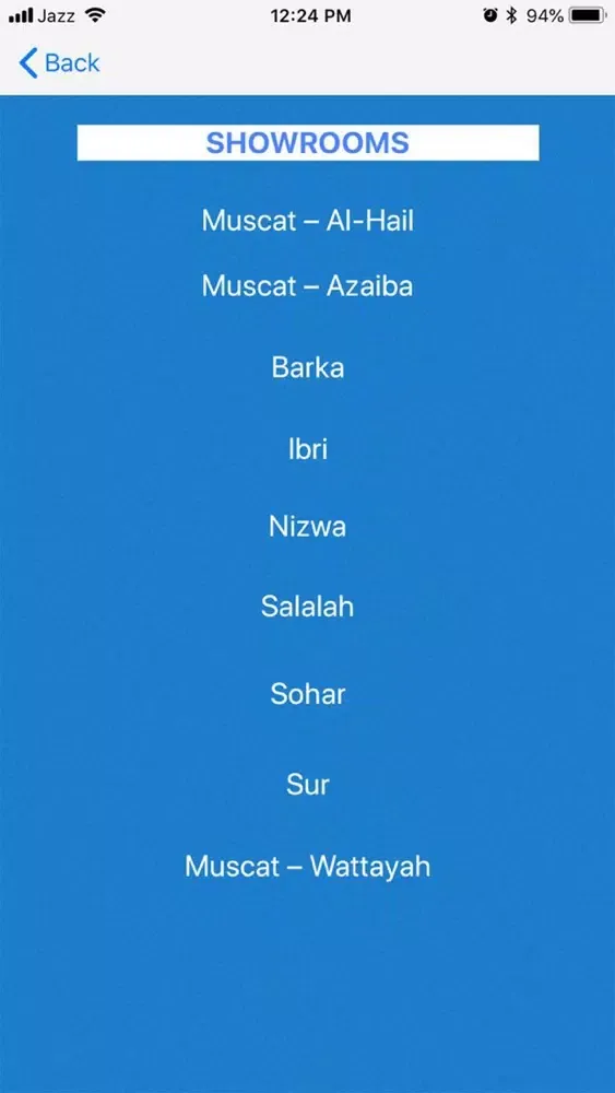 Capturas de tela do Geely Oman