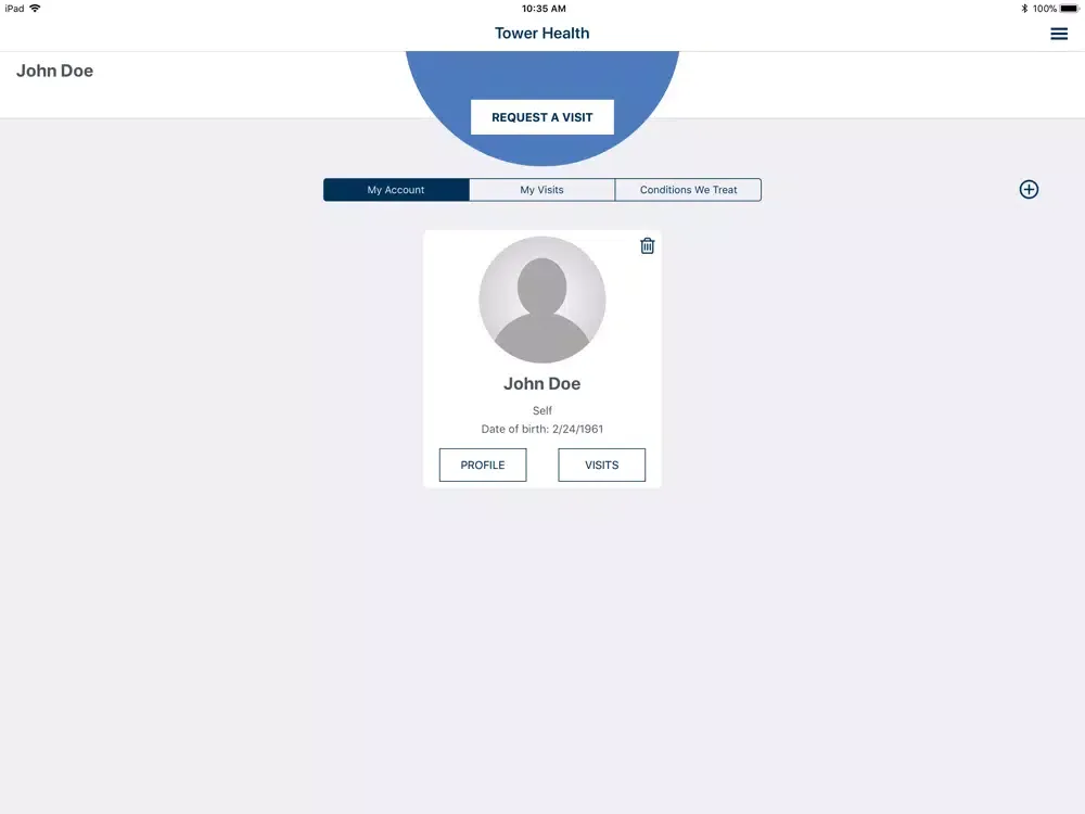 Tower Health VirtualUrgentCare iPad  Screenshots