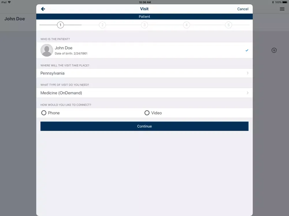 Tower Health VirtualUrgentCare iPad  Screenshots