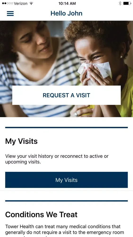 Tower Health VirtualUrgentCare Screenshots