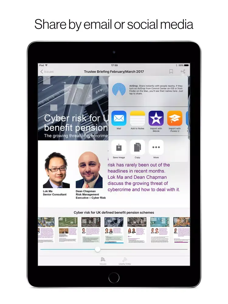 Screenshot di Pensions Briefing iPad 