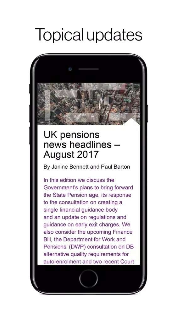 Screenshot di Pensions Briefing
