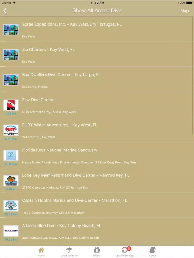 ภาพหน้าจอของ Florida Keys App iPad 