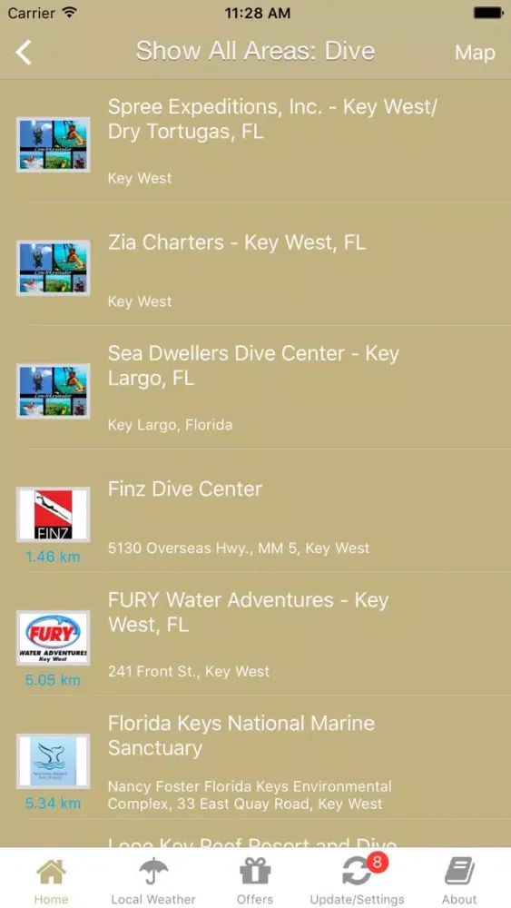 ภาพหน้าจอของ Florida Keys App