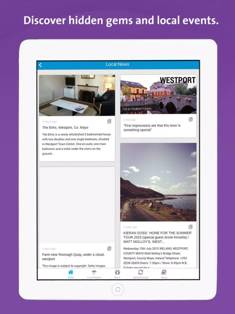 Westport App - Mayo- Local Business & Travel Guide iPad  स्क्रीनशॉट