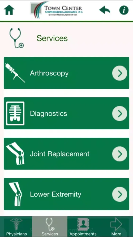 Town Center Orthopaedic Associates, P.C. スクリーンショット
