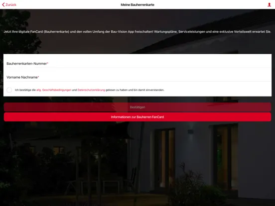 Bau-Vision Bauherrenkarte iPad  Screenshots