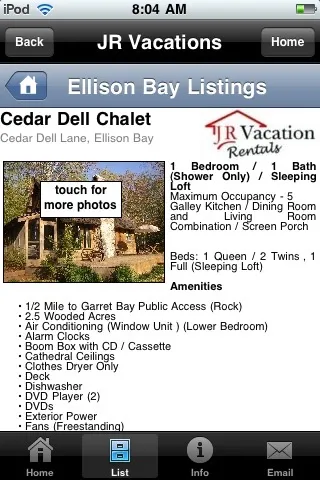 Captures d'écran de J R Vacation Rentals