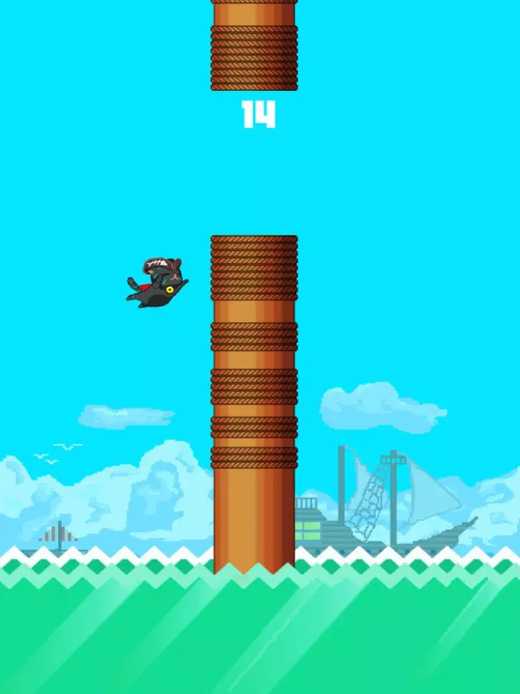 Flappy Cat: Pirate iPad  스크린샷