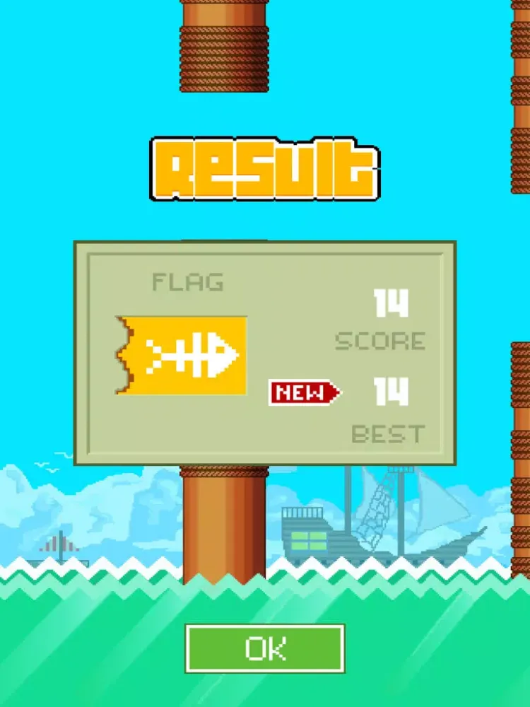 Flappy Cat: Pirate iPad  스크린샷