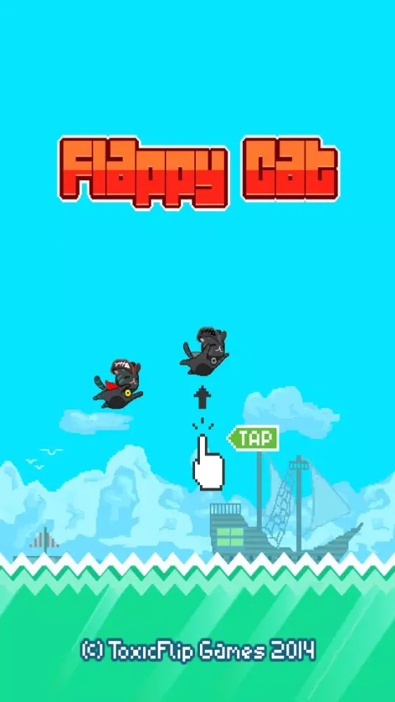 Flappy Cat: Pirate 스크린샷