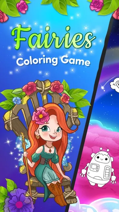 Screenshot di Fairies: Coloring fun for kids
