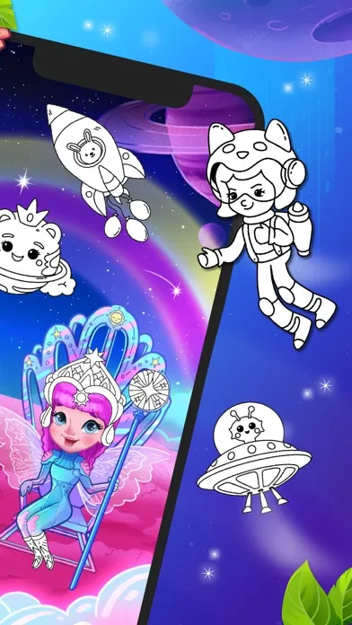 Screenshot di Fairies: Coloring fun for kids