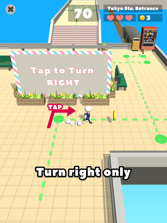 Tangkapan layar Mr. Turn Right iPad 