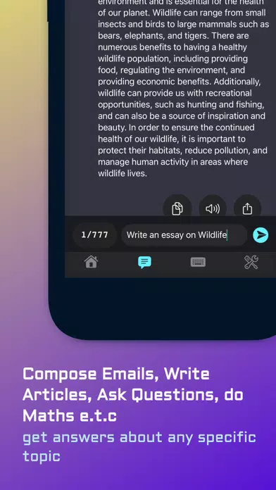 ChatBot AI Chat : Writing BOT. Ekran Görüntüleri