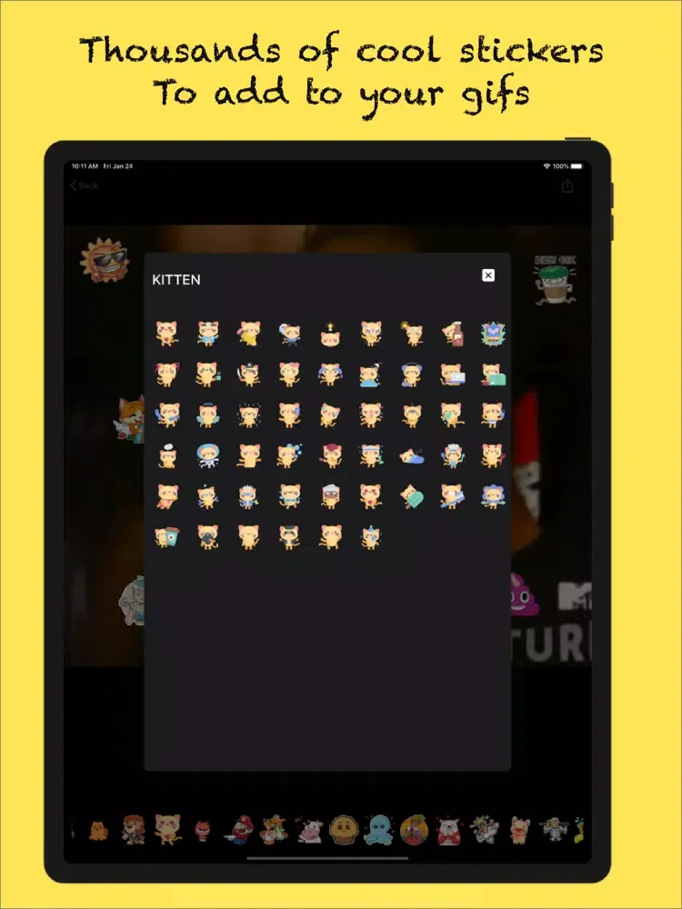 GIF + Stickers iPad 应用截图