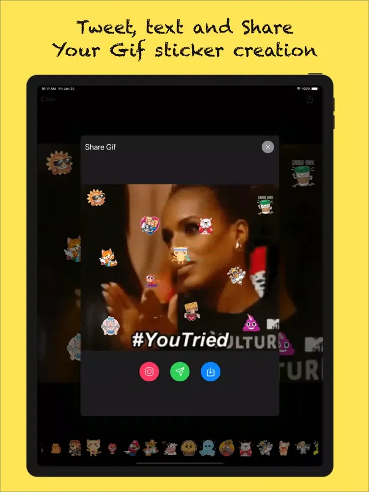 GIF + Stickers iPad 应用截图