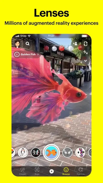 Tangkapan skrin Snapchat