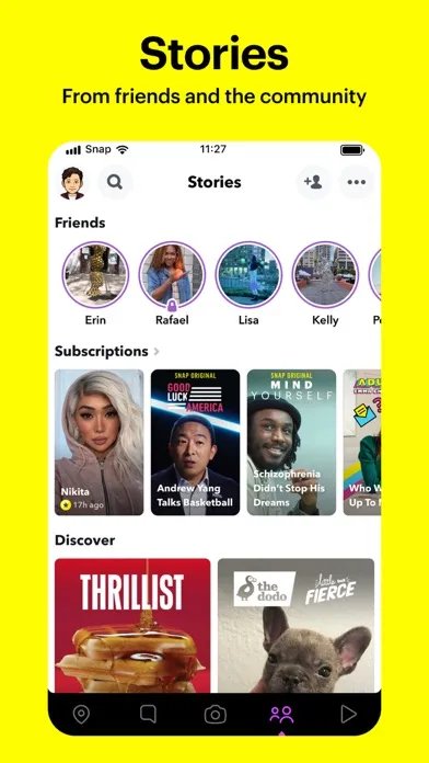 Tangkapan skrin Snapchat