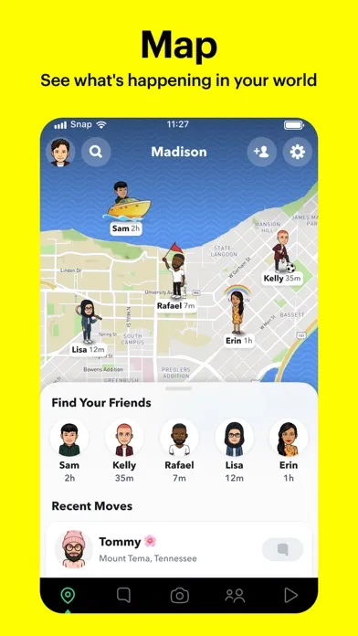 Tangkapan skrin Snapchat