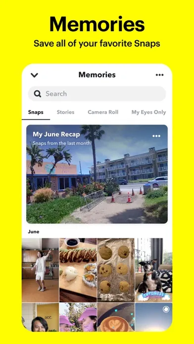 Tangkapan skrin Snapchat